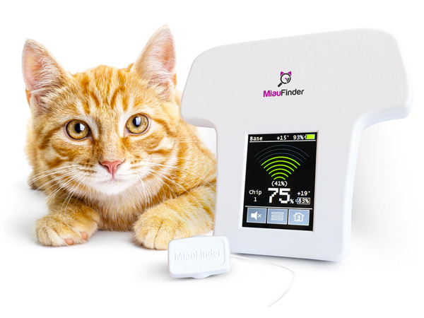 MiauFinder Empf&auml;nger, Peilsender und Katze